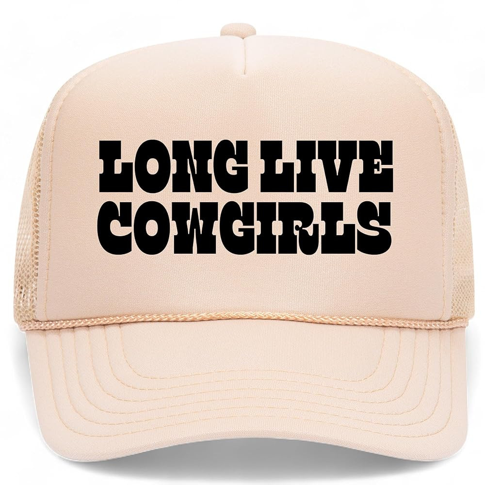 Long Live Cowgirls Trucker Hat | Vintage Cowboy Cute Girly Western Funny | Premium Mesh Foam Snap... | Amazon (US)