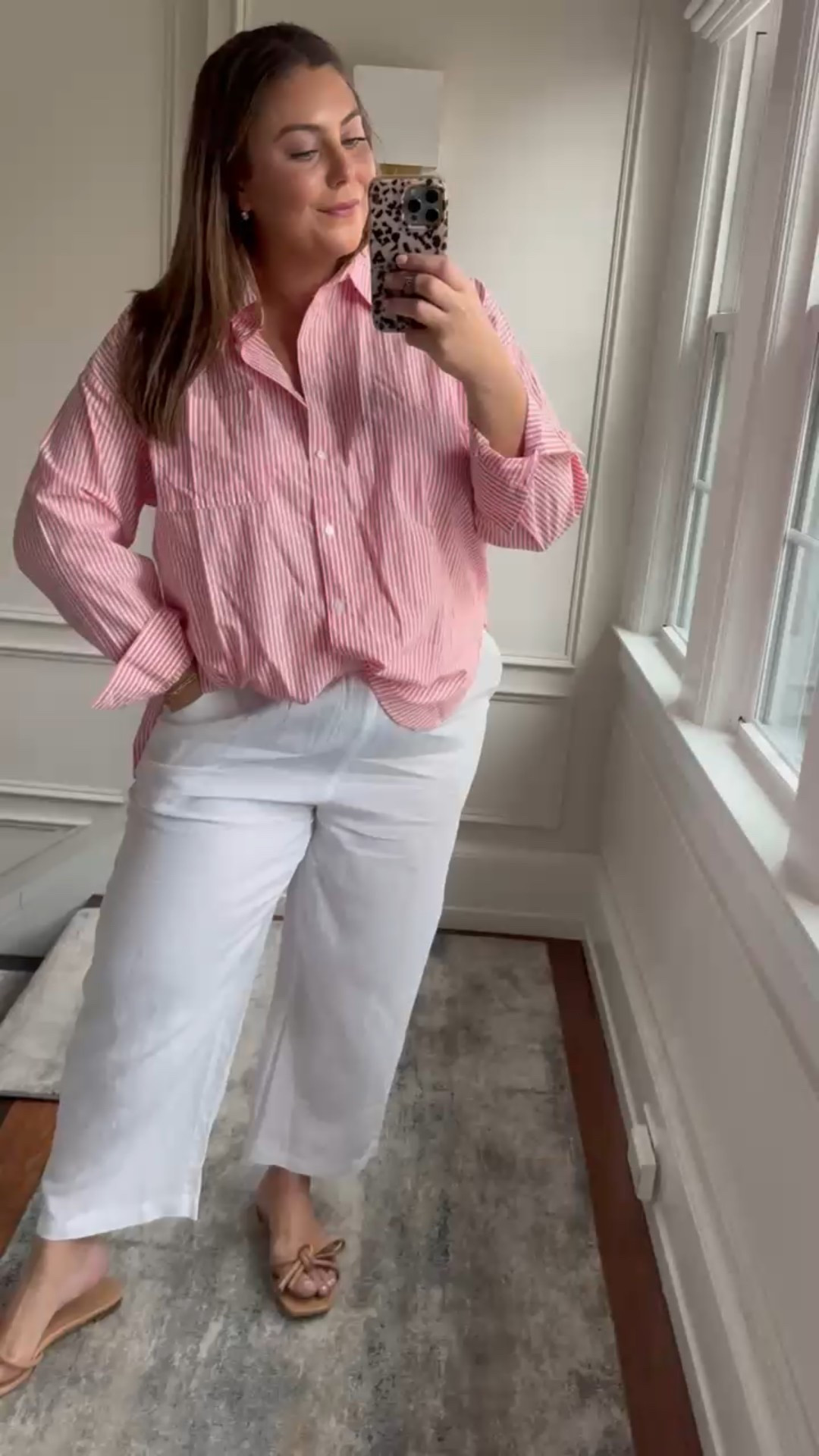 Spring outfit - wearing size 1 (14-16) in button down top, 1X in pants. 

#LTKMidsize #LTKSaleAlert #LTKStyleTip