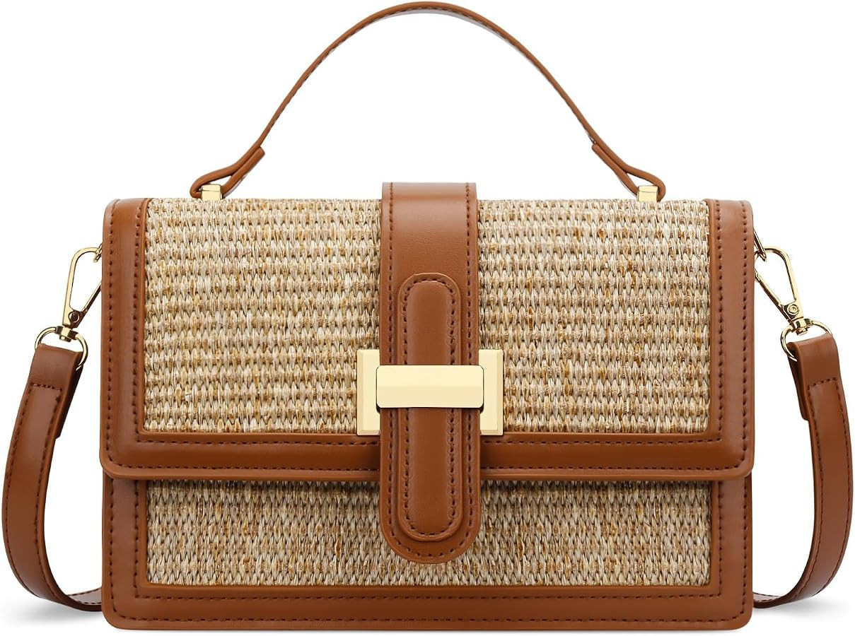 KKXIU Crossbody Bag for Women, Top Handle Purse Small Designer Handbag | Amazon (US)