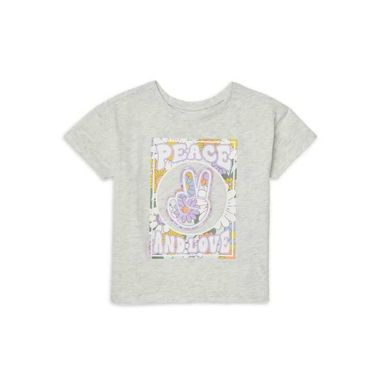 Garanimals Baby and Toddler Girl Short Sleeve Graphic Tee, Sizes 12M-5T | Walmart (US)