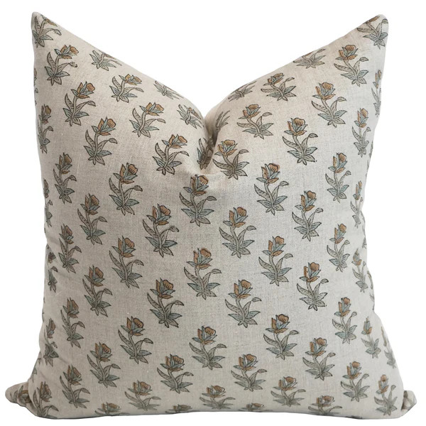 Tulip Block Print Pillow Cover | Hackner Home (US)