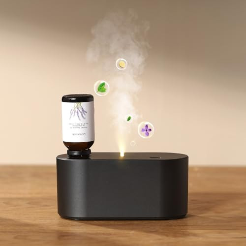 Waterless Diffuser for Essential Oil Nebulizer,Battery Operated Mini Scent Air Machine, Aromatherapy Atomizing Diffuser, 3 Mist Modes, Cycle Start for Bedroom, Home, Office 160-400 sq. ft Scent Black | Amazon (US)