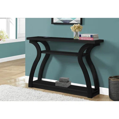 Sleek Black Console For Living Room - Contemporary And Accent In Modern Functional | Wayfair North America