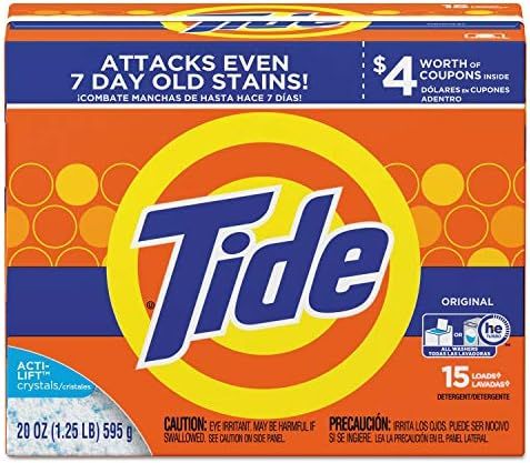 Tide Fresh Scent Powdered Laundry Detergent, 15 Load, 20 oz | Amazon (US)