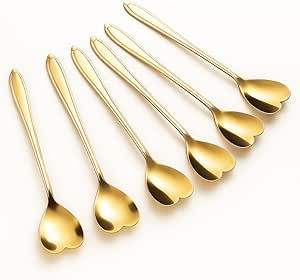 Kit Colher Coração Fofa para Cozinha Mesa Posta Douradas Café Sobremesa Chá Aço Inoxidável ... | Amazon (BR)