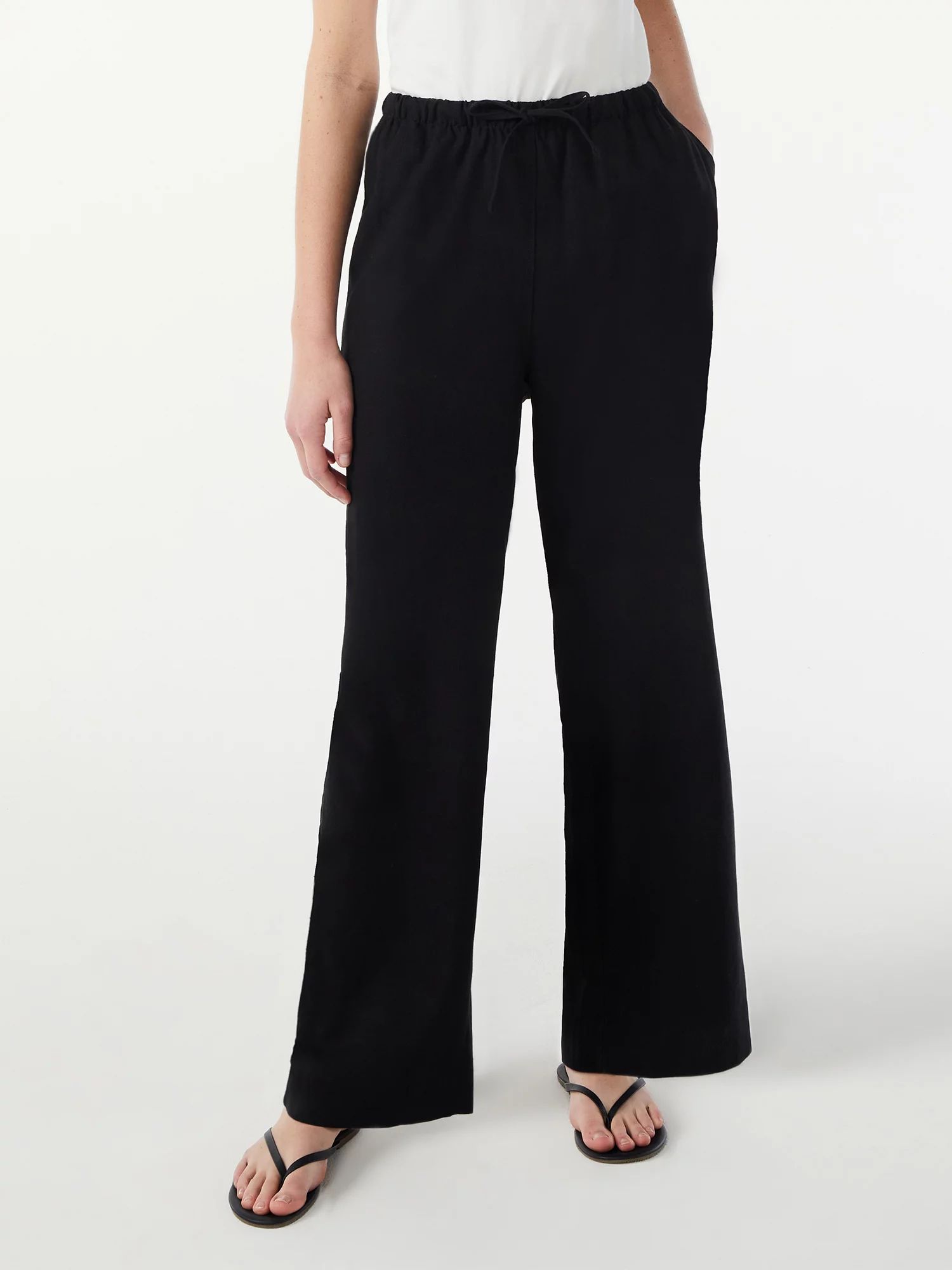 Free Assembly Women's Straight Leg Drawstring Pants - Walmart.com | Walmart (US)