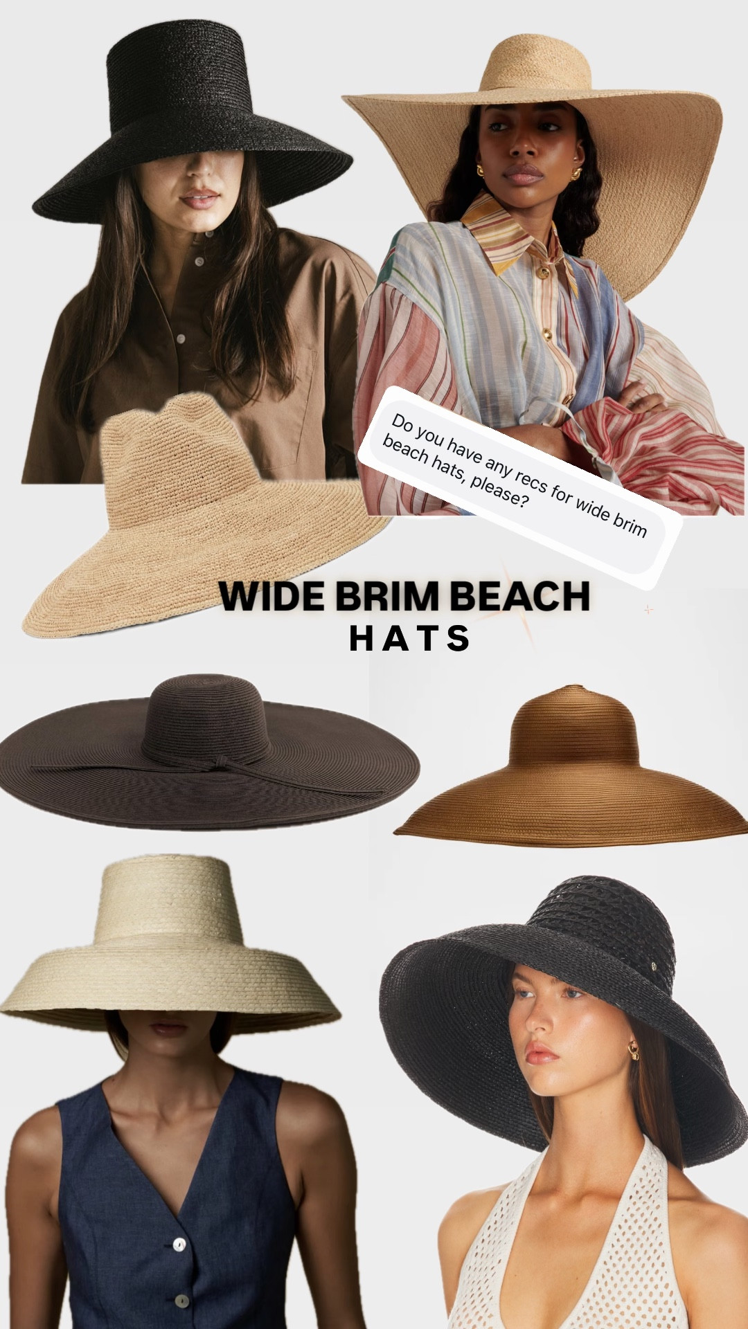 Of course I do!! Here are my current favorite wide brand beach hats￼

#LTKSwim #LTKSeasonal #LTKTravel