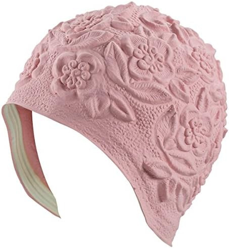 BEEMO Latex Swim Cap - Women Stylish Swimming Cap Great for Ladies, Perfect to Keep Hair Dry - Suita | Amazon (US)