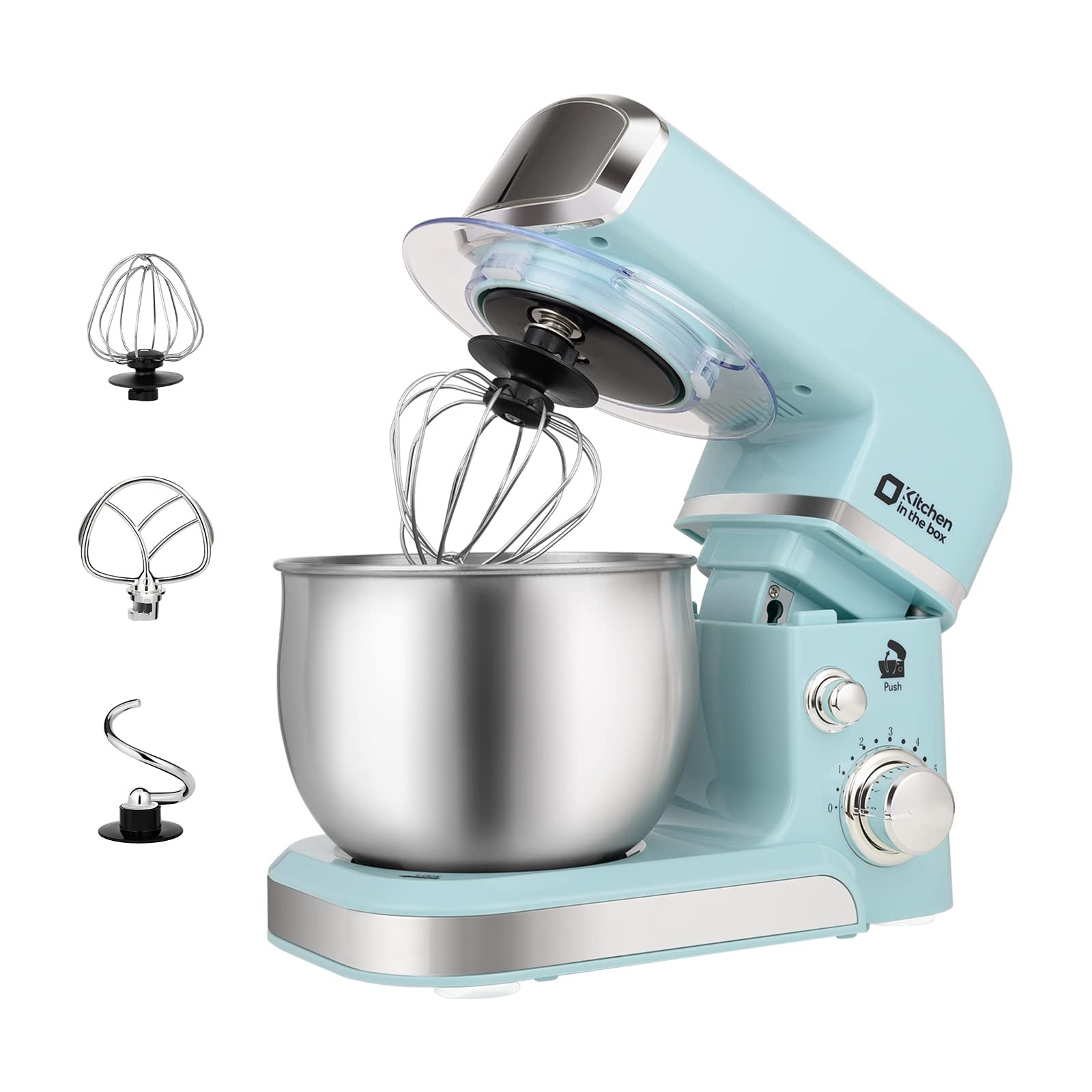 Kitchen in the box Stand Mixer,3.2Qt Small Electric Food Mixer,6 Speeds Portable Lightweight Kitc... | Amazon (US)
