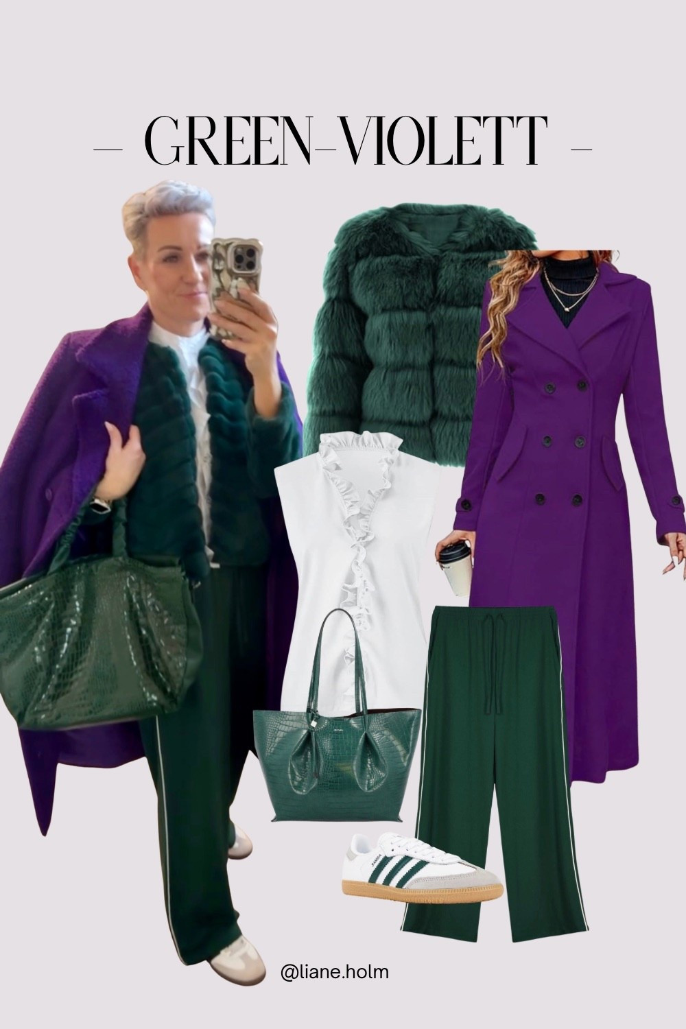 Green 💚meets violet 💜— bold, rich, and effortlessly elevated. Color confidence, styled my way.

#colormix #elevatedstyle #ltkfashion #statementlook #styleover50

#LTKluxury #LTKstyletip #LTKwinter