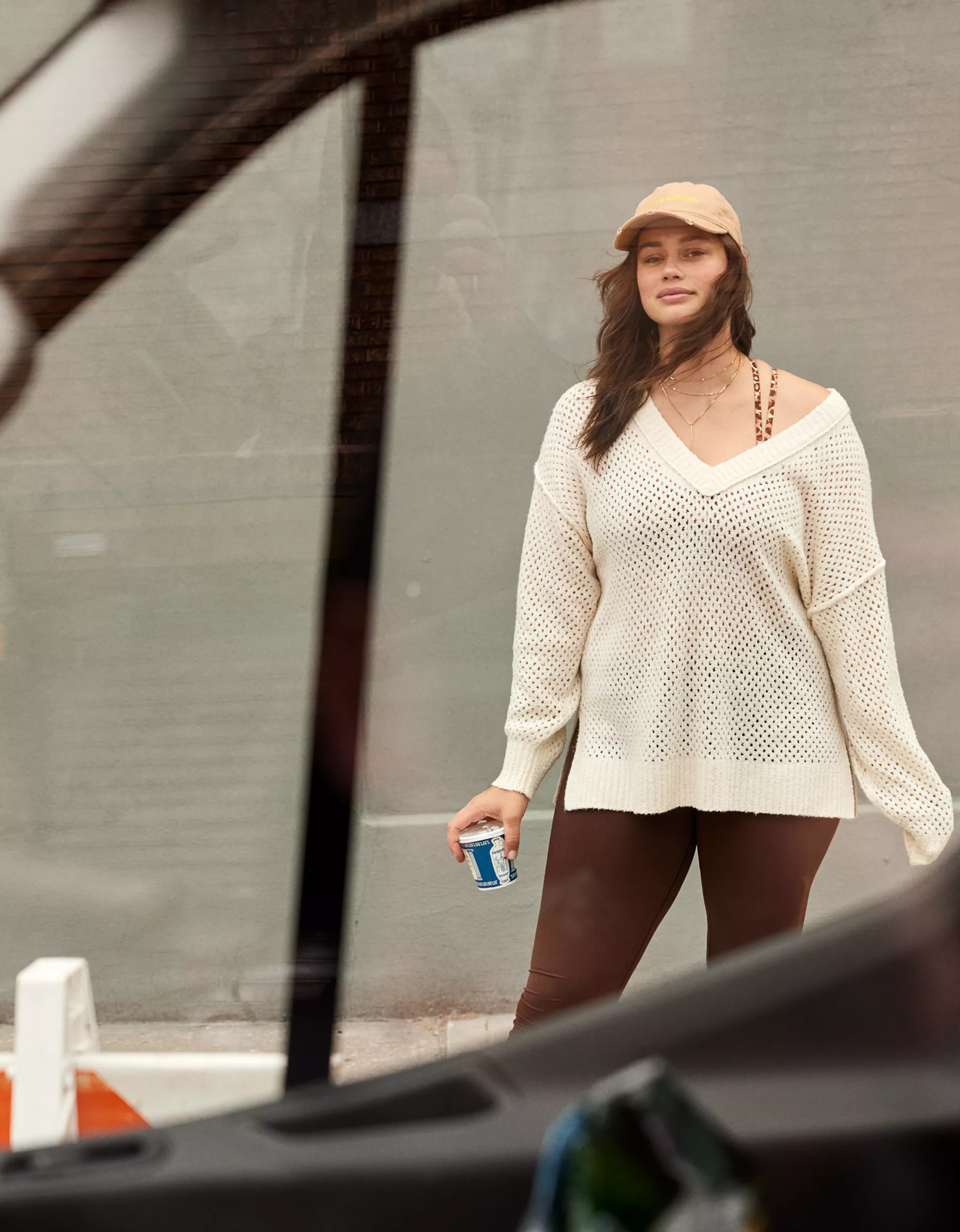 Aerie Oversized V-Neck Sweater | Aerie