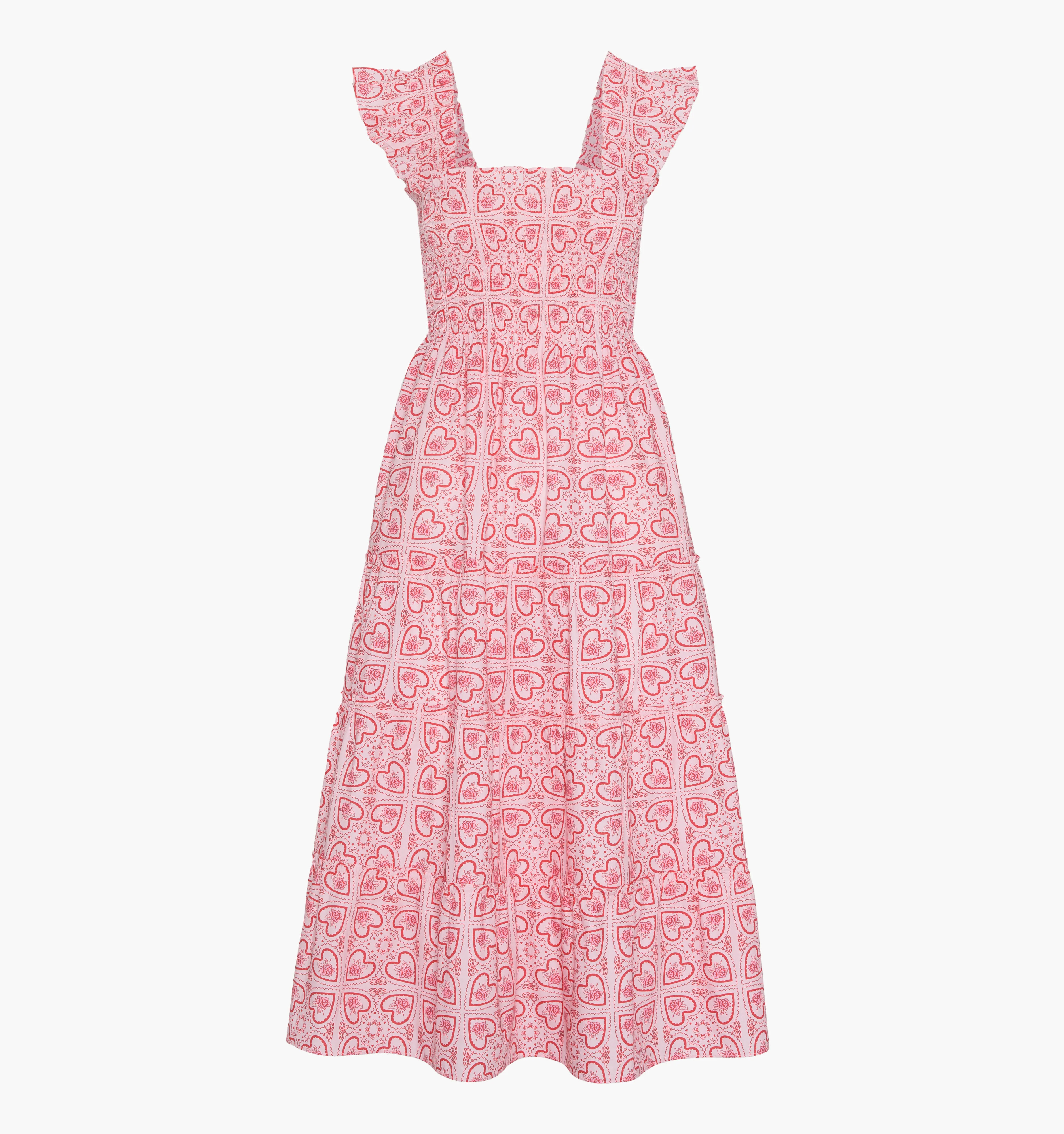 The Ellie Nap Dress | Red Patchwork Doily Heart / M | ® | 100% Cotton | Hill House Home | Hill House Home US