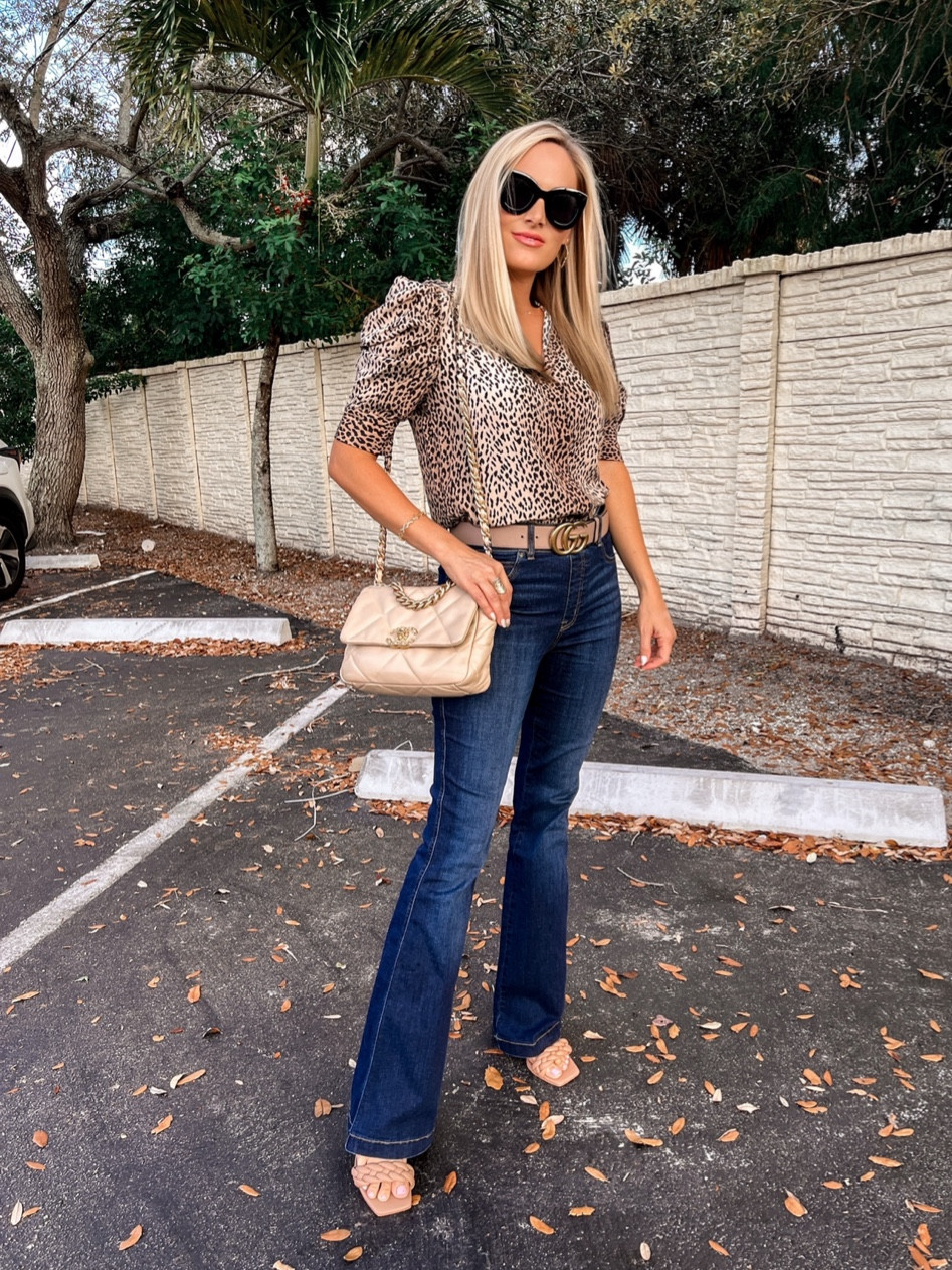 I Spanx flare leg denim have been restocked wearing a size medium! Fall outfit I love for Florida 
JESSXSPANX for discount & free shipping 

#LTKHoliday #LTKSeasonal #LTKsalealert