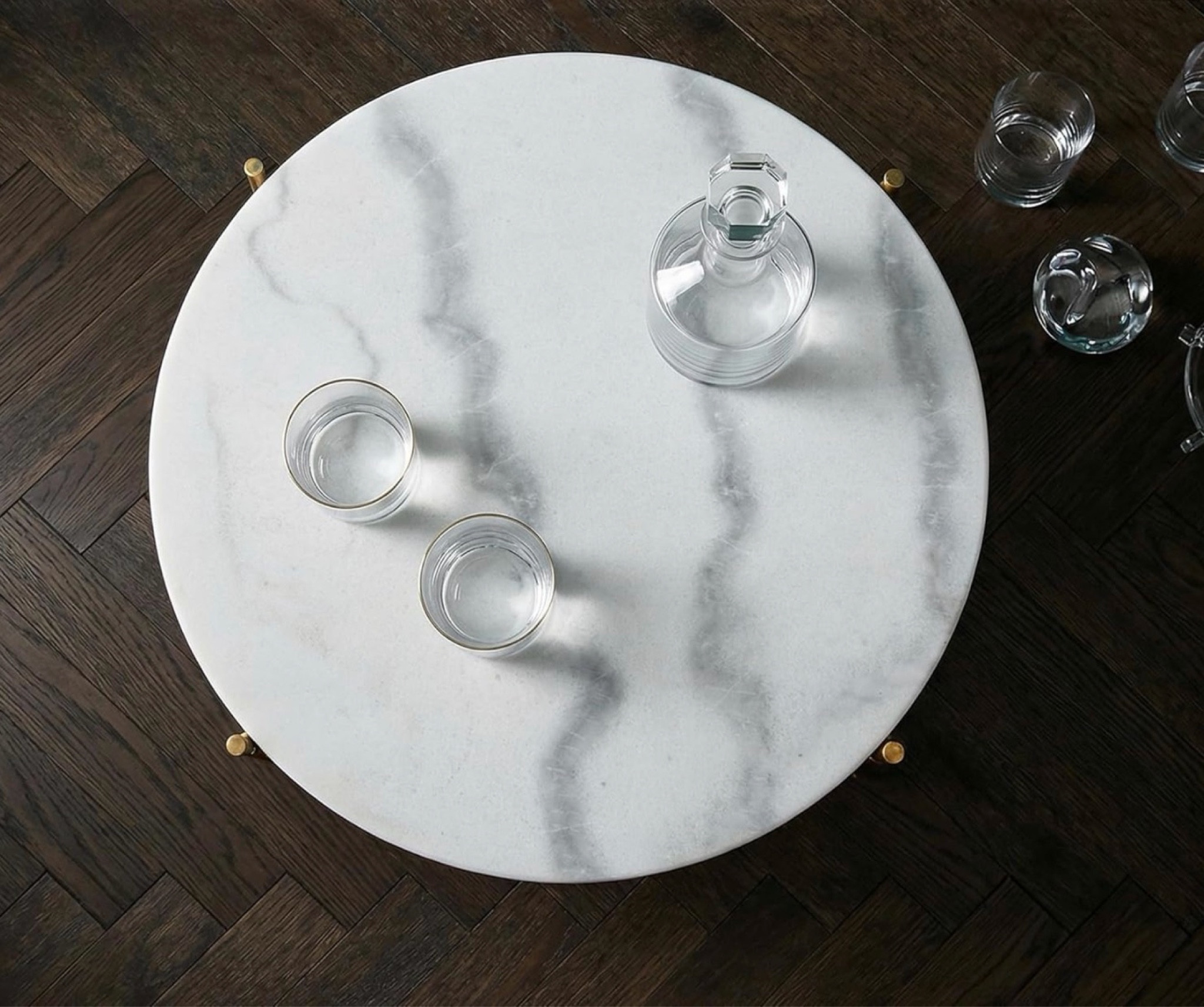 Real Marble Side Table, No Assembly Required Round End Table for Living Room, 15" Modern Small Accent Bedside Table with Gold Metal Legs, Waterproof Nightstand for Sofa, Bedroom, White

#LTKPetite #LTKMothersDay #LTKActive