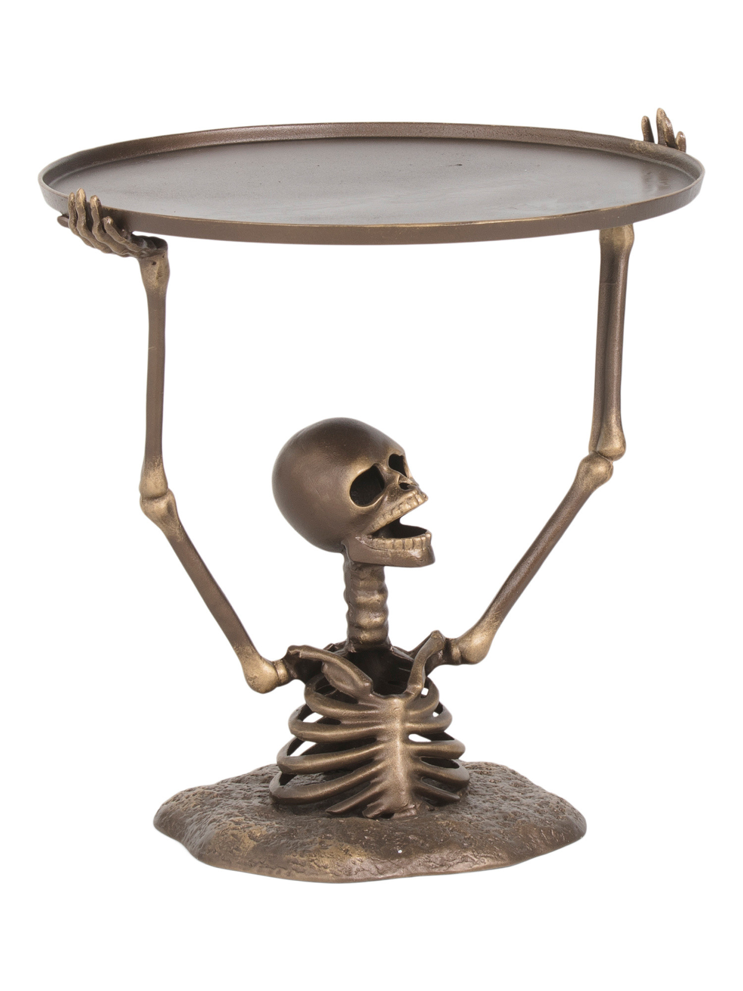 21in Outdoor Safe Cast Iron Boney Butler Skeleton With Tray | TJ Maxx