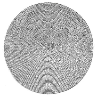 15"x15" Poly Round Placemat Gray - Room Essentials™ | Target