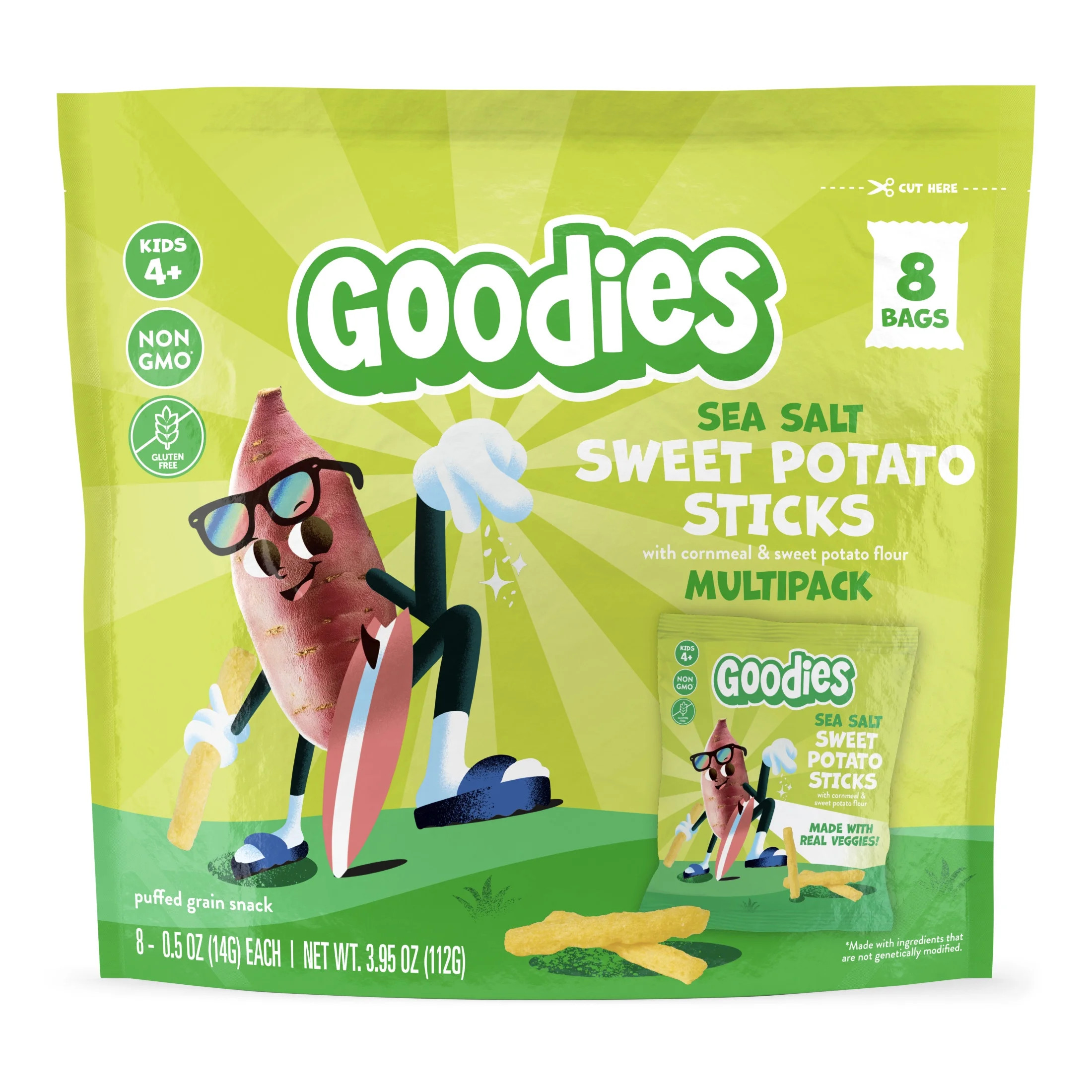 Goodies Sea Salt Sweet Potato Sticks Gluten Free Kids Snack, Non-GMO, 8 snack packs | Walmart (US)