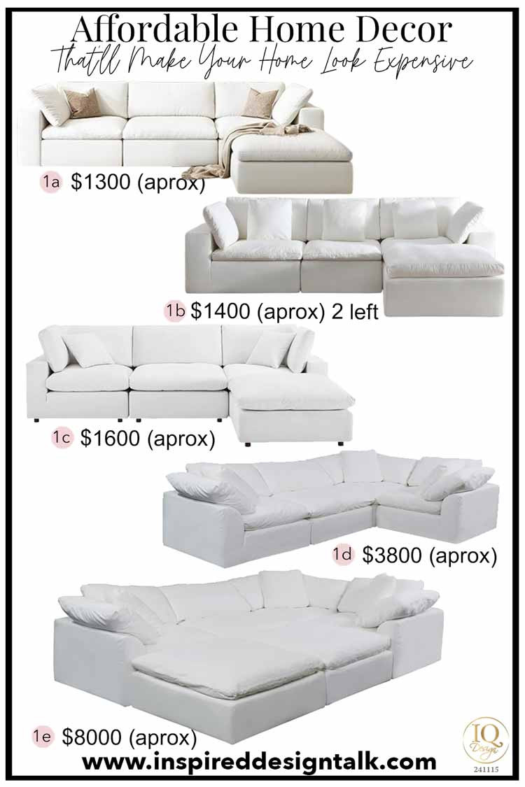 white cloud sofa sectional looks for less for your living room makeover 

 #LTKSeasonal #LTKHome #LTKStyleTip
