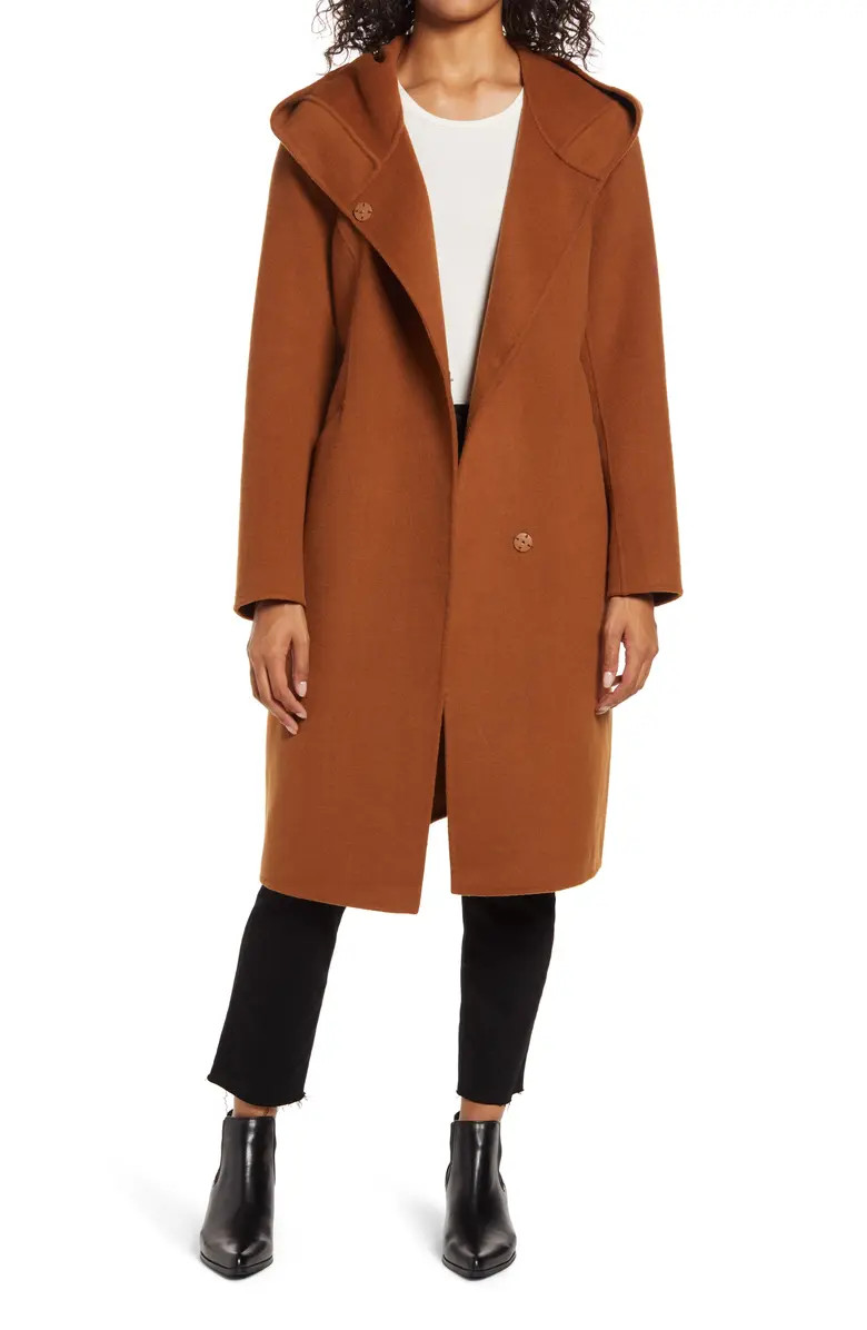 Hooded Wool Blend Duffle Coat | Nordstrom