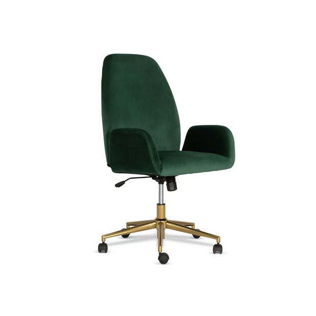 Buy Habitat Clarice Velvet Office Chair - Green | Office chairs | Argos | argos.co.uk