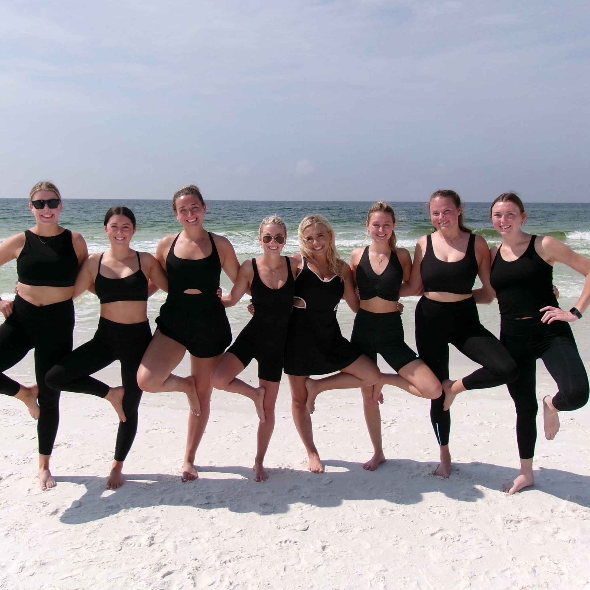 Everyone needs a black yoga set in their closet! My bra and leggings are from Lululemon, linked below! Size 8 Bra, size 6 leggings 🧘🏼‍♀️

#yoga #bachelorette #beach #lululemon
