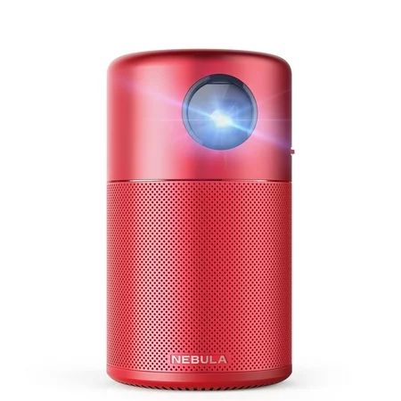 Nebula Capsule Smart Wi-Fi Mini Projector DLP Portable 100Inch Movie 100ANSI Lumen 360° Speaker RED | Walmart (US)