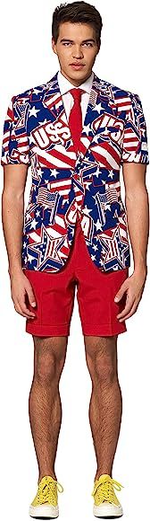 American Flag Summer Suit for Men - The Perfect Outfit for The 4th of July | Amazon (US)