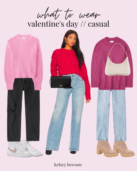 valentines day outfit - casual💖 

valentines day, valentines day outfit, casual valentines day, pink sweater, red sweater 

#LTKstyletip #LTKSeasonal #LTKfit