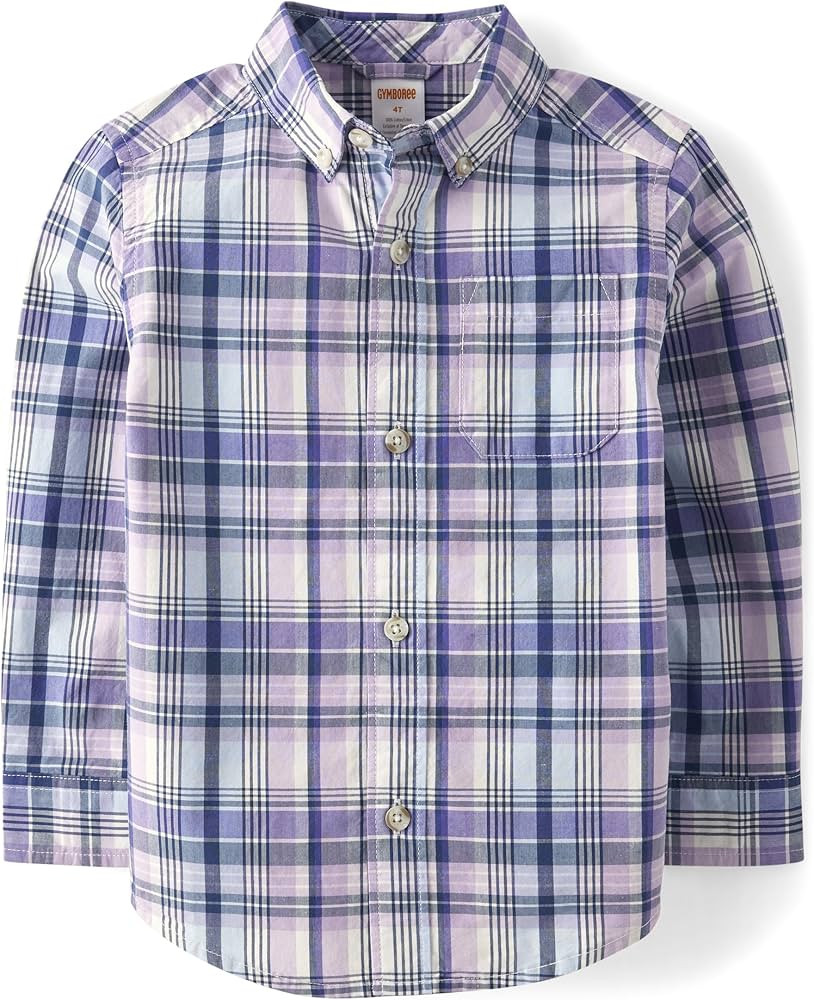 Gymboree Boys' and Toddler Long Sleeve Button Up Shirts | Amazon (US)