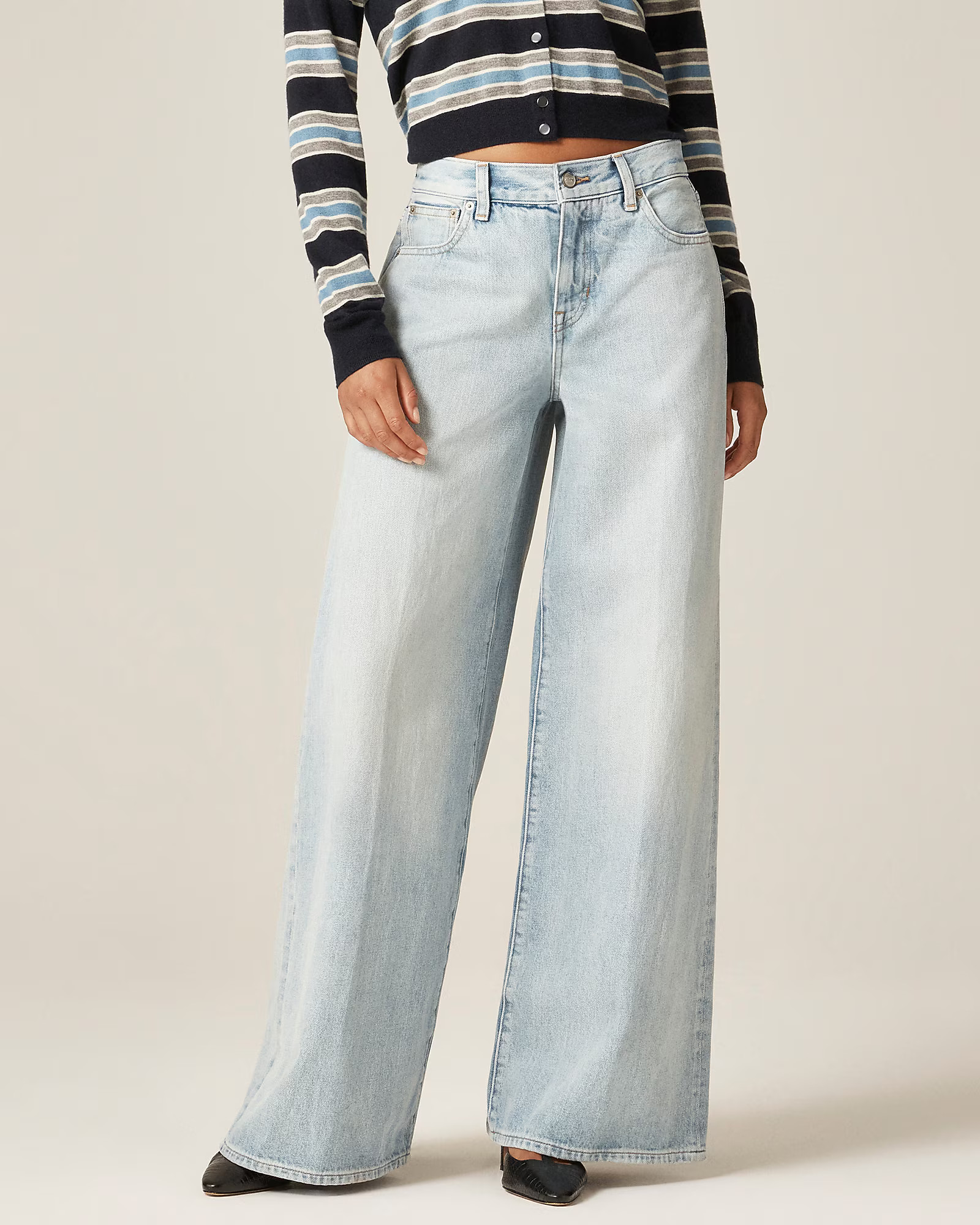 Petite mid-rise superwide-leg jean | J. Crew US
