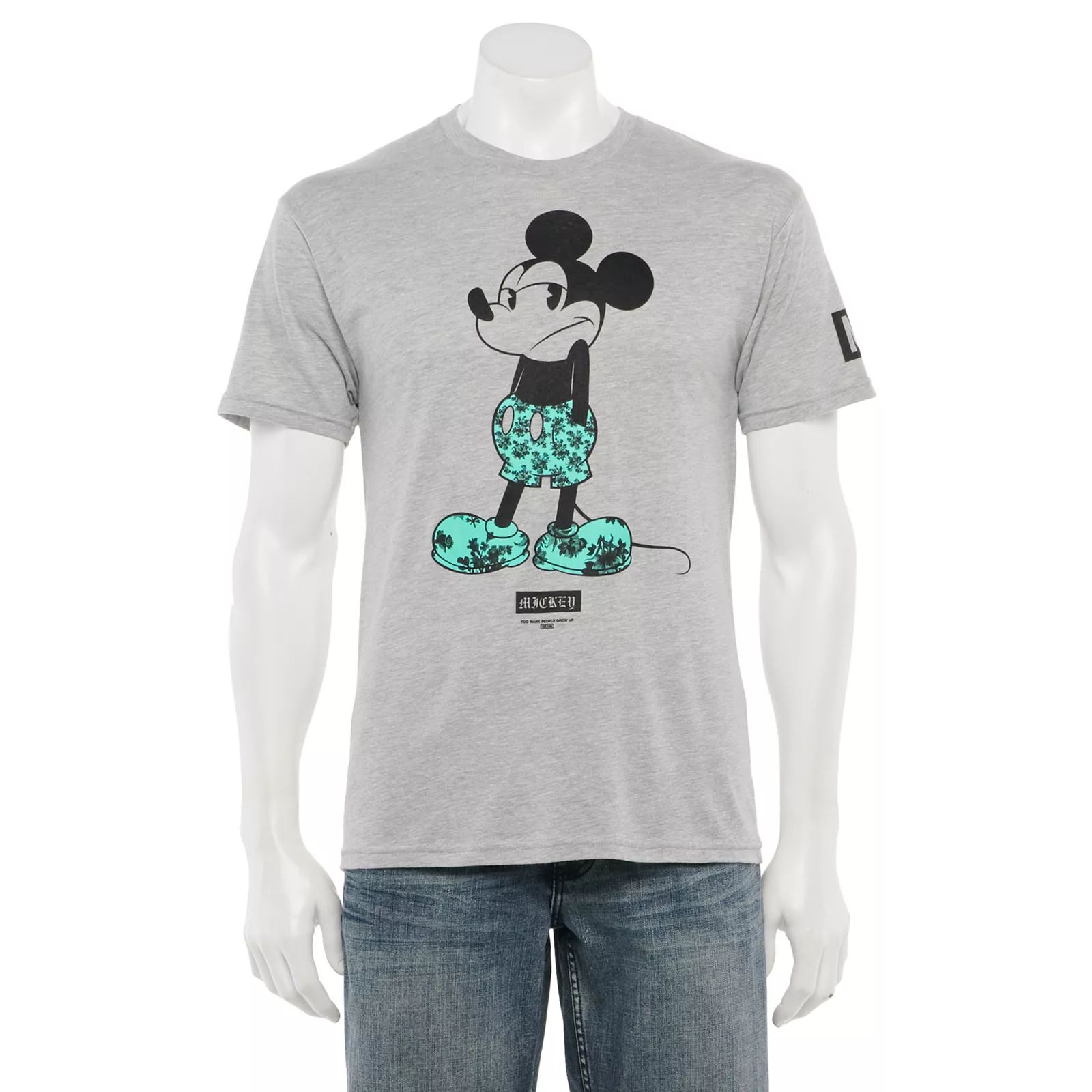 Men's Mickey Mouse Neff Tee, Size: XXL, Light Grey | Kohl's