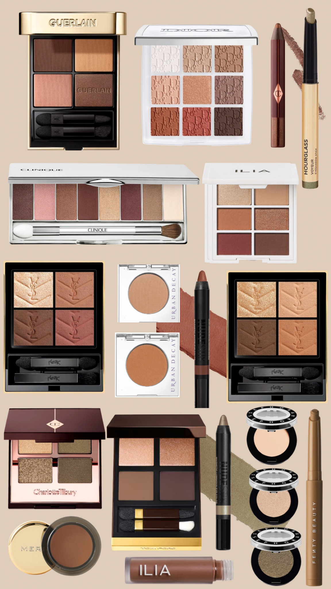 Sephora sale eyeshadows for autumns, true autumn, dark autumn, soft autumn, hocautumn, house of Colour autumn, color analysis, warm undertones, brown eyeshadow, chestnut, olive, cream eyeshadow, stick eyeshadow, ilia, merit, charlotte tilbury, YSL, urban decay, Clinique, guerlain, hourglass, Dior, eye shadow palette

#LTKbeauty #LTKxSephora #LTKsalealert