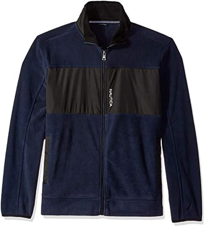 Nautica Men's Full-Zip Mock Neck Fleece Sweatshirt | Amazon (US)