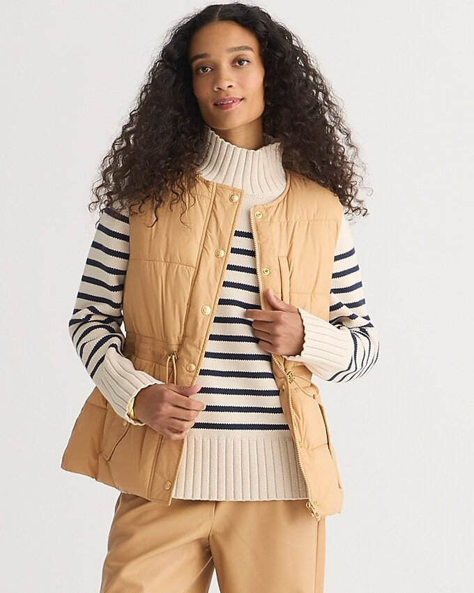 Cinched-waist puffer vest with PrimaLoft® | J. Crew US