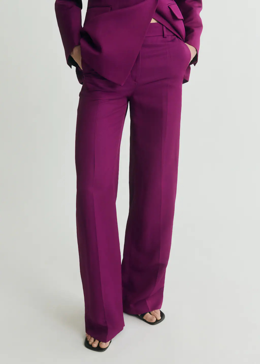 Straight-fit linen-blend suit pants | Mango (US/MX/AU)