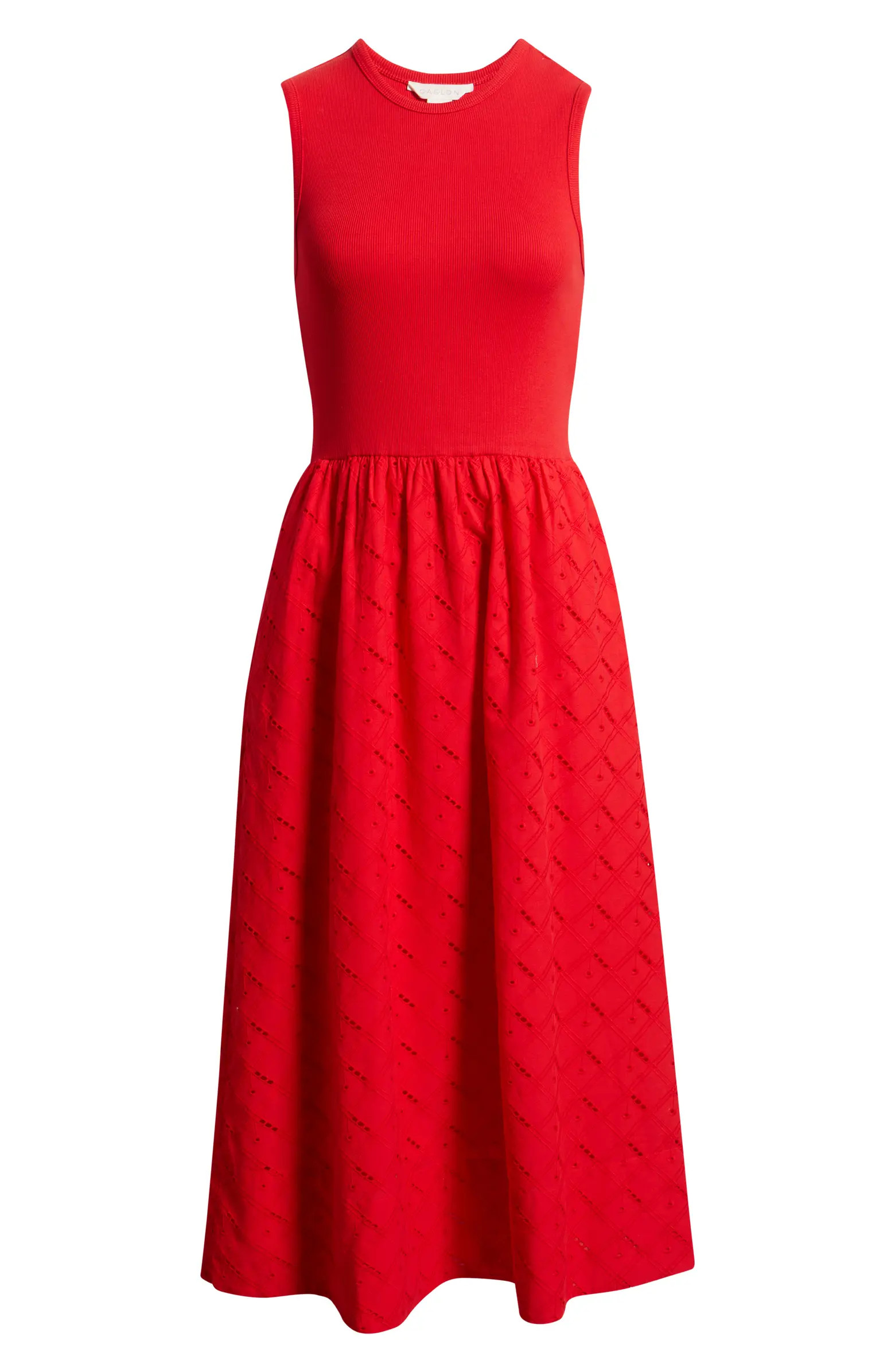 Mixed Media Midi Dress | Nordstrom