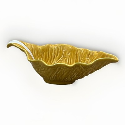 Bordallo Pinheiro Dark Yellow Cabbage Leaf Dressing/Gravy serving boat- Portugal | eBay | eBay US