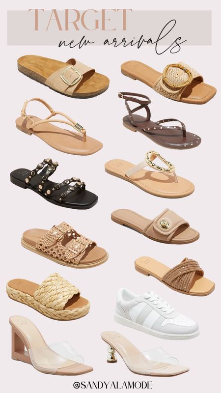 Target new arrivals | Target sandals | Target shoes | neutral spring sandals | designer inspired spring shoes | clear heels | white spring sneakers | tan neutral sandals 

#LTKstyletip #LTKSeasonal #LTKshoecrush