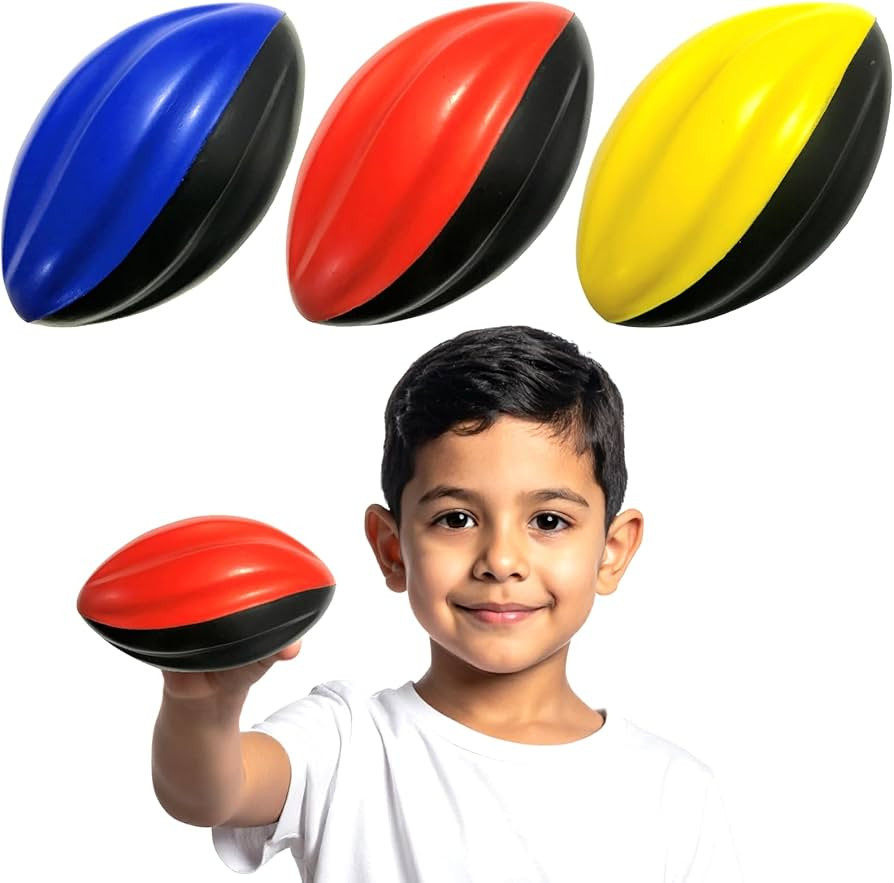 Mini Football 3-Pack - 5” Spiral Foam Football Small Footballs for Kids - Mini Footballs 3-Pack... | Amazon (US)