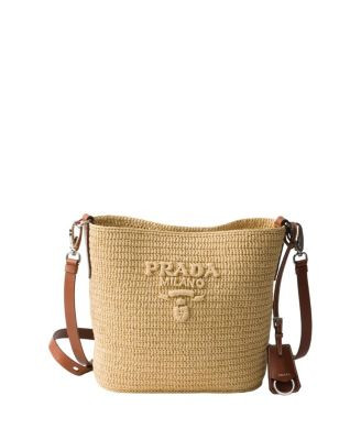 Prada Small Crochet And Leather Bucket Bag | Bloomingdale's Handbags | Bloomingdale's (US)