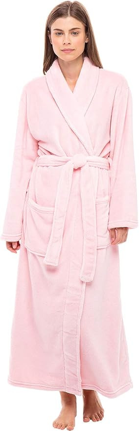Alexander Del Rossa Women's Warm Fleece Winter Robe, Long Plush Bathrobe | Amazon (US)