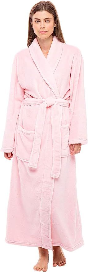 Alexander Del Rossa Women's Warm Fleece Winter Robe, Long Plush Bathrobe | Amazon (US)
