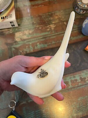 Vintage Fenton Satin White Milk Glass Bird of Happiness with Sticker  | eBay | eBay US