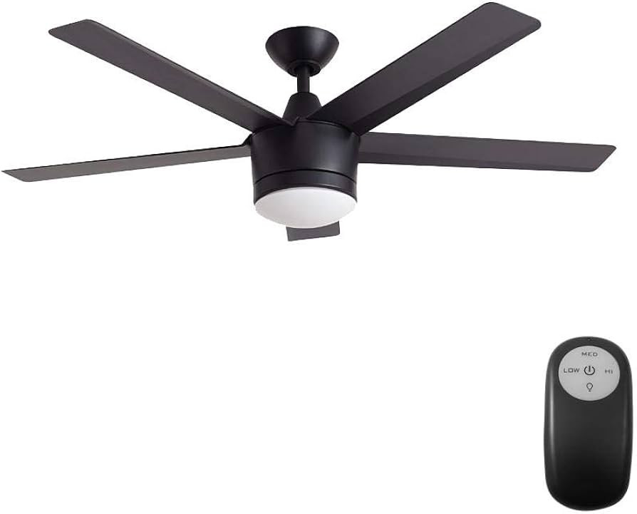 Merwry LED 52" Indoor Ceiling Fan (Black) | Amazon (US)