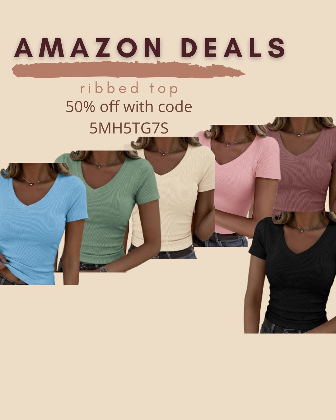 $9 ends 5/24

Amazon fashion
Amazon deals
Ribbed top
Vneck top

#LTKSaleAlert
