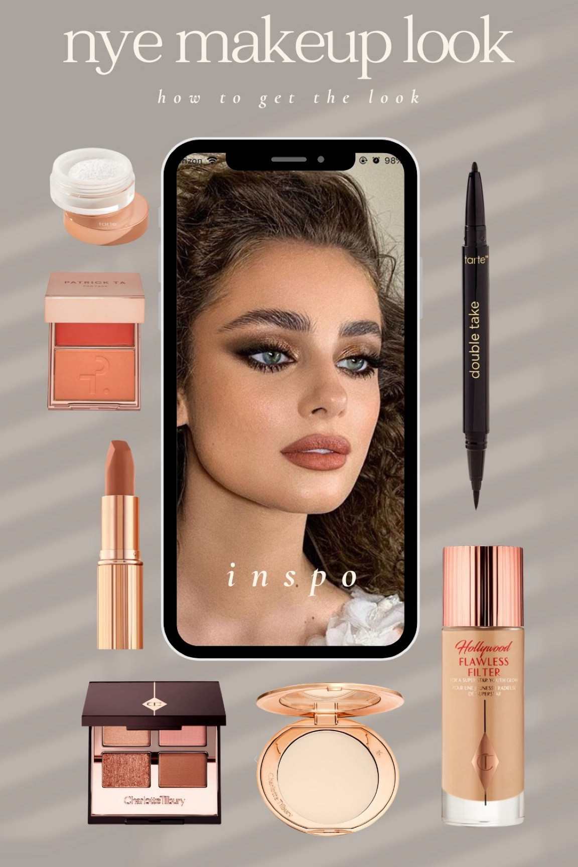 How to get this gorgeous NYE look! Charlotte Tilbury has some of my favorite products for a night out because they stay so well! 🥂🤍

New Year’s Eve | makeup tutorial 

#LTKHoliday #LTKbeauty #LTKSeasonal