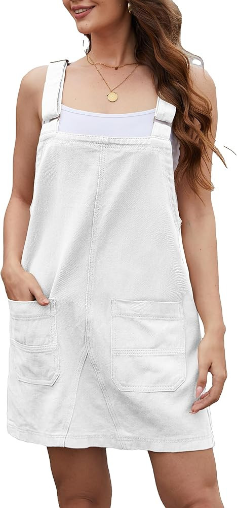 Womens Denim Overalls Dress Casual Summer Loose Bib Rompers Jumpers Adjustable Straps Jean Overal... | Amazon (US)