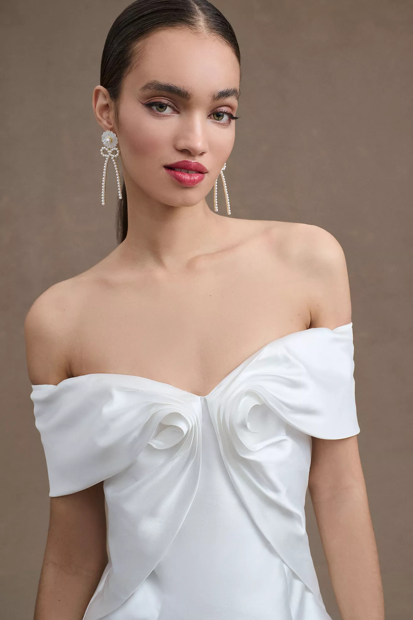 Elliatt Espousal Off-The-Shoulder Sweetheart Sheath Mini Dress | Anthropologie (US)