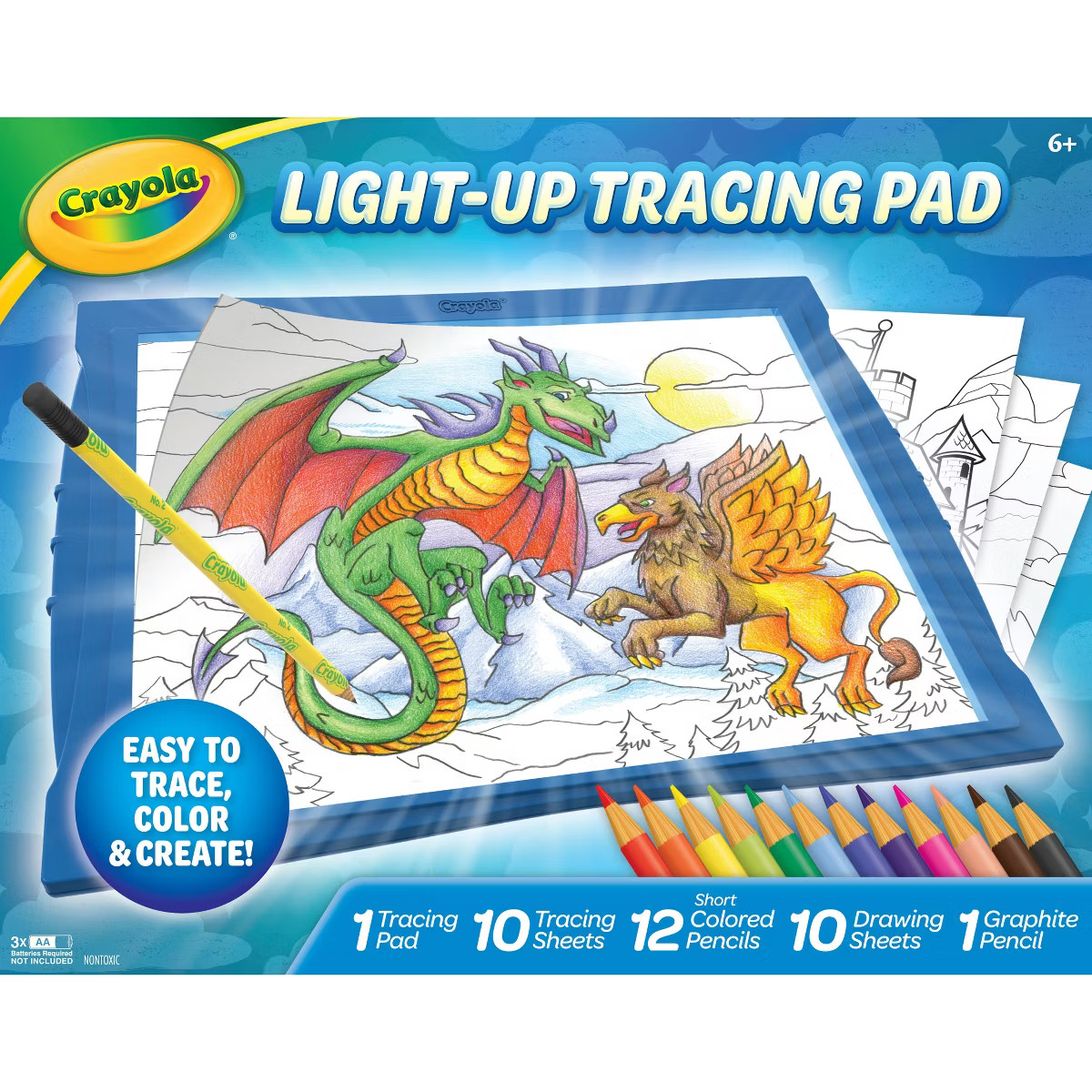 Crayola Light Up Tracing Pad Blue: Kids Drawing & Coloring Kit, Creative Activity, Includes 34 Pi... | Target