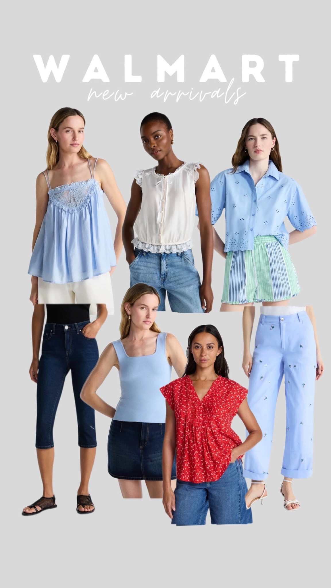 The cutest new Walmart arrivals just dropped 🤍 Loving all the soft blues, elevated basics, feminine details, and easy summer pieces that look so much more expensive than they are. From embroidered pants to flattering denim and lightweight tops, these are the kinds of finds that sell fast 👏🏻 #WalmartFashion #SummerStyle #AffordableFashion #WalmartFinds #CasualStyle #MomStyle #LookForLess #EverydayStyle #BudgetFashion #SummerOutfits

#LTKdayinmylife #LTKmomlife #LTKselfcare